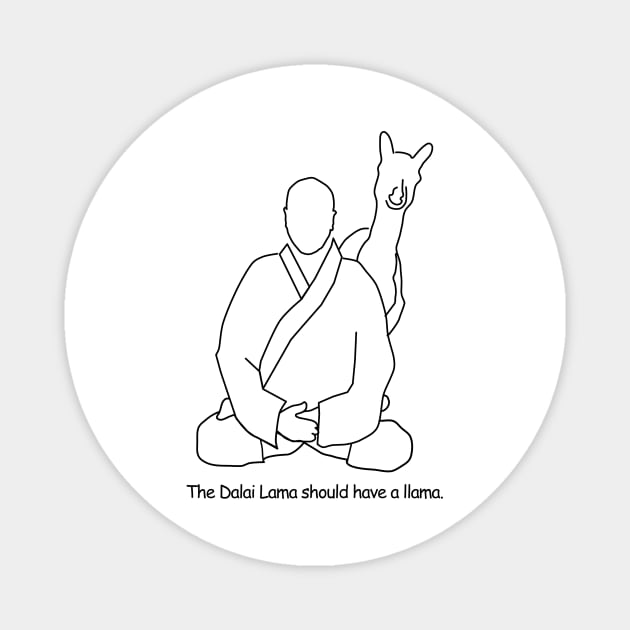 The Dalai Lama's llama. Magnet by Verl